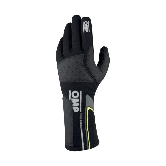 Hovedbilde OMP Pro-mech Evo hansker i svart. FIA 8858-2018. OIB0-0758-B01-