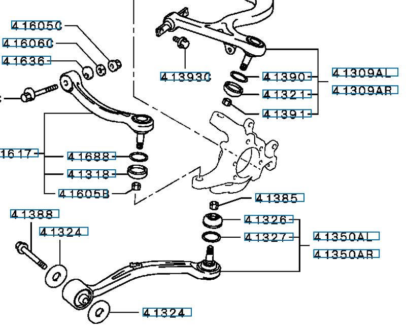 Arm assy,RR susp trailing RH, OEM EVO 4-5, MB856446 (41350AR)