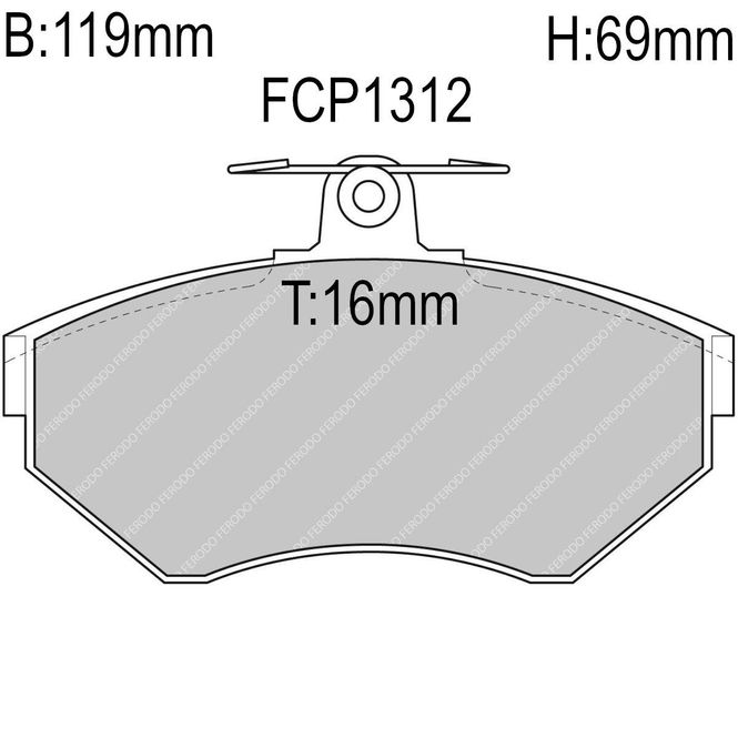 Hovedbilde Bremseklosser, Seat, VW Golf, foran, DS2500