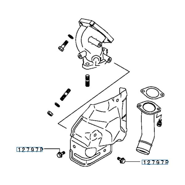 Hovedbilde Bolt, Turbo Charger, OEM Mitsubishi Evo 4-9, MR323657 (12797P)