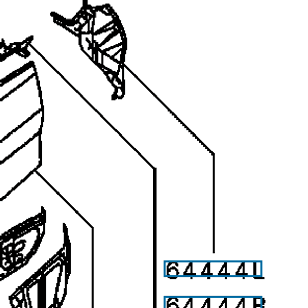 Hovedbilde Lyktebrønn bak, høyre side EVO 7-9, (64444R), MR592938