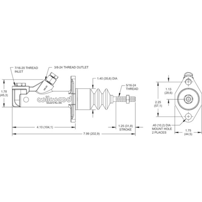Hovedbilde Wilwood mastercylinder 0.700, RSZ-260-15818
