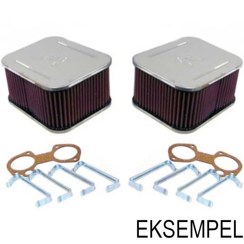 Luftfilter, K&N innsats, stor oval, 140mm. Weber