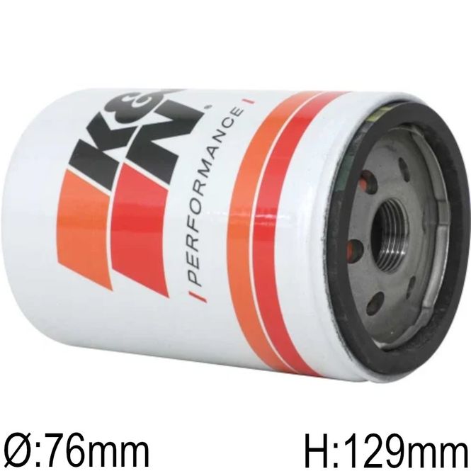 Hovedbilde Oljefilter, K&N, M20 X 1.5, Ø76mm, H129mm. HP-4001