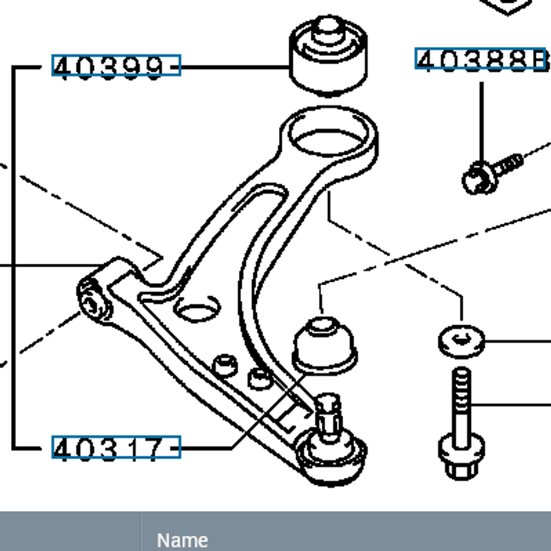 Cover, FR Susp.Lwr Arm Ball Joint, OEM Evo 7-9, 4013A456 (40317)