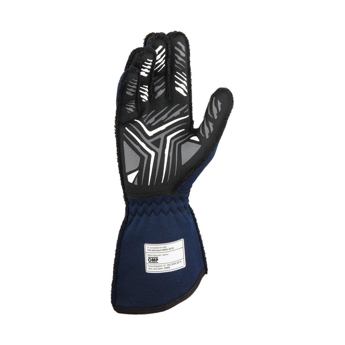 OMP One-S Kjørehanske, Blå fluo orange, FIA  8856-2018, OIB0-0778-A01-249-