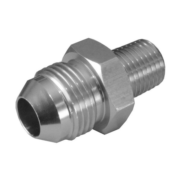 Hovedbilde Bensinpumpe stål fitting, rett hann/hann 1/4NPTF / -8, FASA04