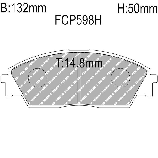 Hovedbilde Bremsekloss, Foran, Civic, CRX Vtec, Prelude, Accord. FCP598H