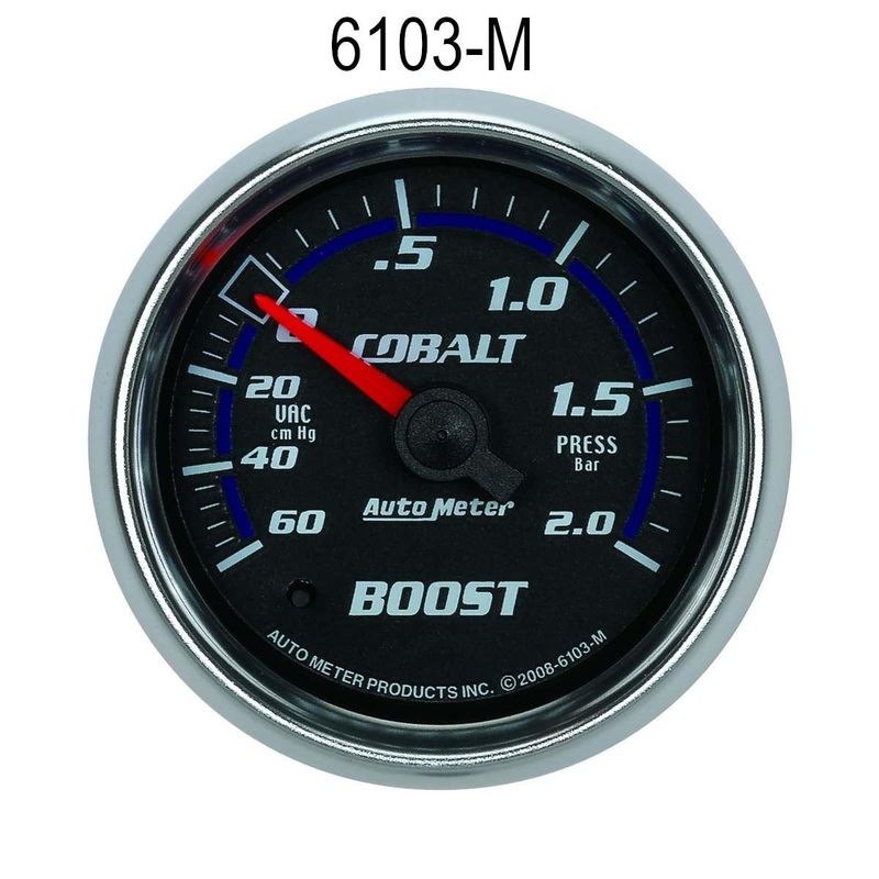 Turbotrykk instrument, Autometer Cobalt 52mm, 0-2 bar. AM6103-M