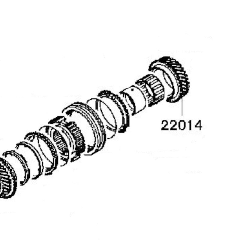 Drev, gearkasse inng.aksel 4.gear, N=32, GRS E5+E6