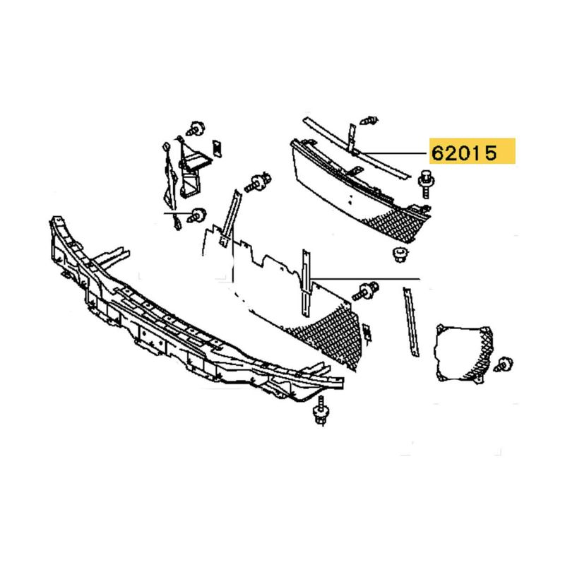 Bracket Front Bumber Center, OEM Mitsubishi EVO 5/6, MR415516, (62015)