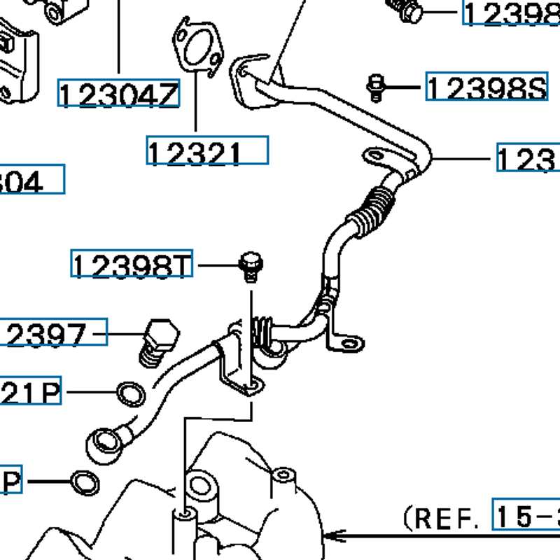Pipe, Secondary Air, OEM Mitsubishi Evo 4/5, MR340120 (12311)