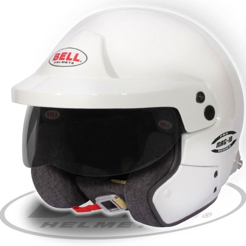 Bell Mag-10 Pro halvhjelm i hvit, HANS. FIA 8859-2015. BE134600-