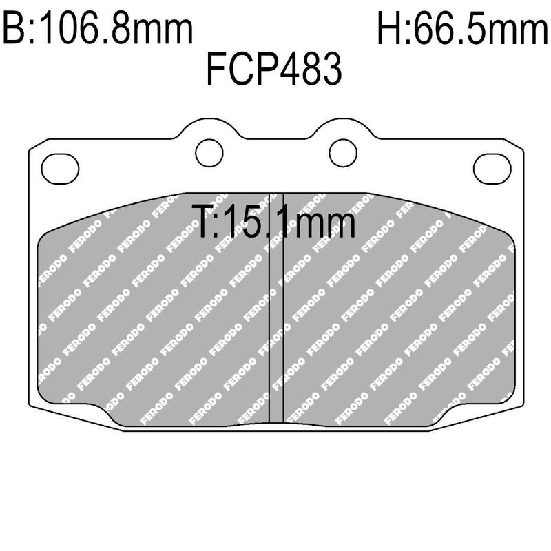 Bremseklosser, Foran, Mazda RX-7, 1979-2002, Akebono. FCP483-