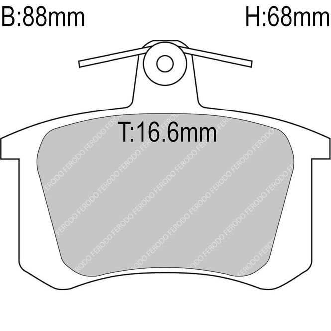 Hovedbilde Bremsekloss, bak, Alfa Romeo, Audi, FCP596H