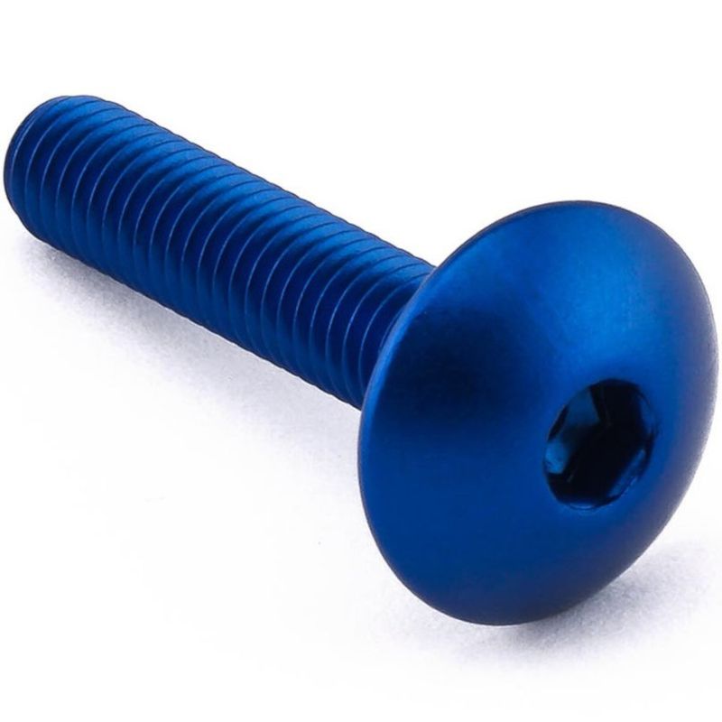 Bolt, Alu, M6x30mm, Dome Head. umbraco, Blå