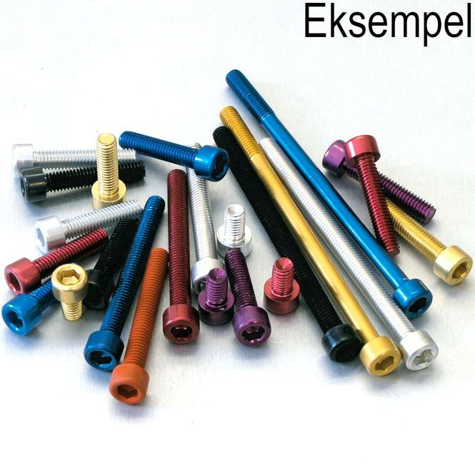 Hovedbilde Bolt, Alu, M5x8mm, std. umbraco, Blå