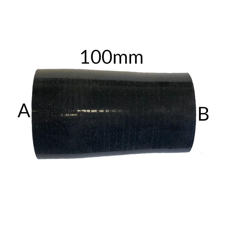 Extreme silikon overgang, svart, 76mm-63mm, EXR76-63