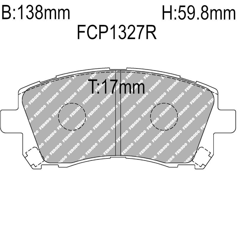Bremseklosser, Foran, Subaru Impreza 2-pot, Akebono. DS3000