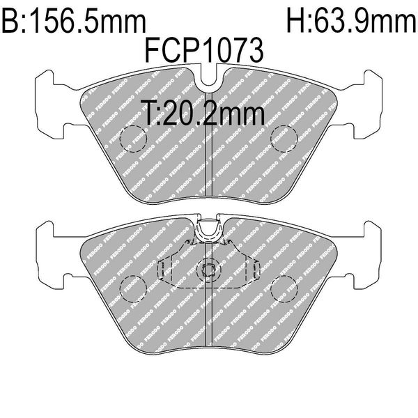 Hovedbilde Bremseklosser, Foran, BMW E39, E46, E83, E85, FCP1073-