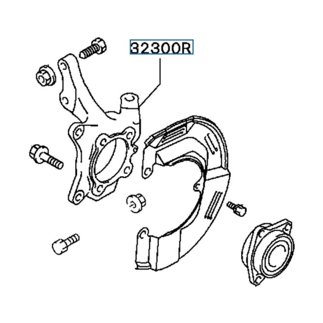 Hovedbilde Knuckle, front RH, OEM Evo 4, MB856500 (32300R)