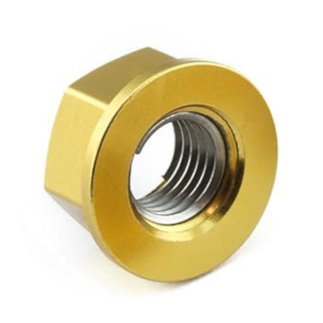 Hovedbilde Låsemutter, Alu, M12, Gull. SPN12G