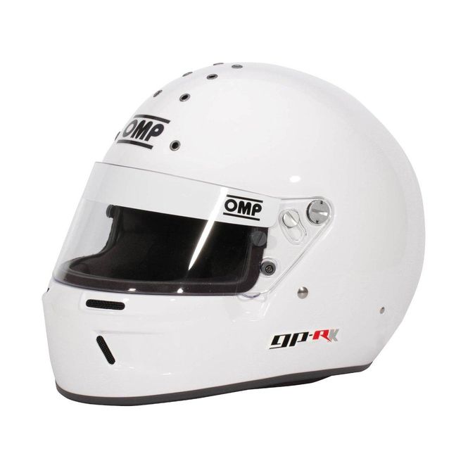 Hovedbilde GP-R K karting helhjelm i hvit, OMP