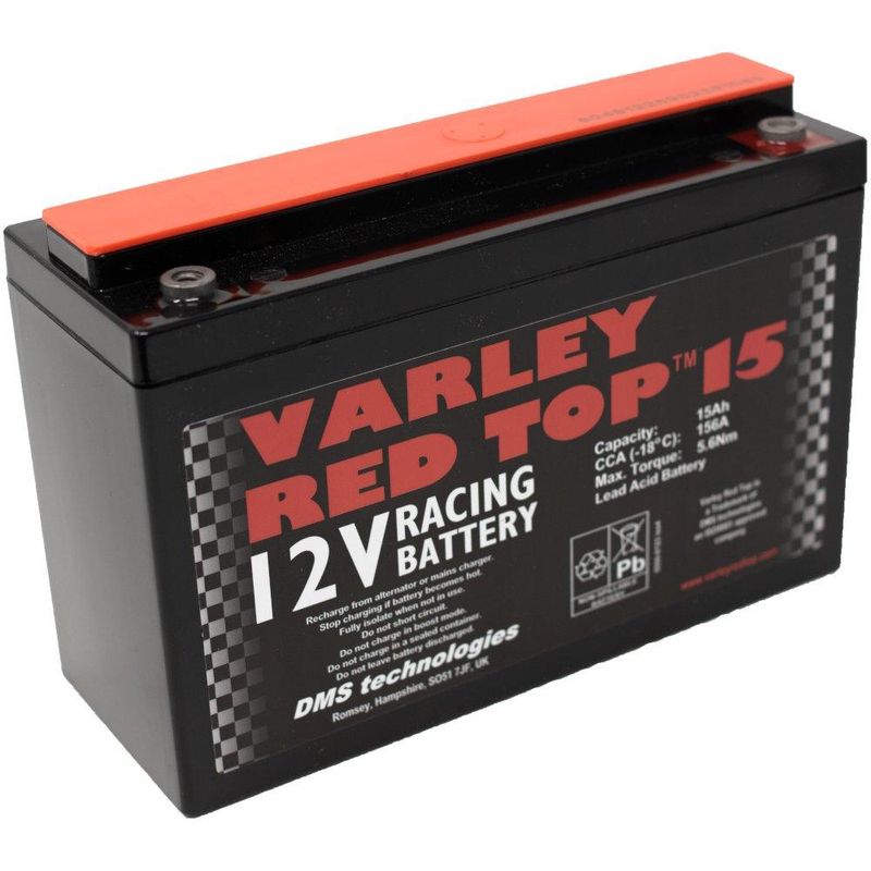 Batteri,  Varley RED TOP 15, 12V 15Ah, 5.5 kg
