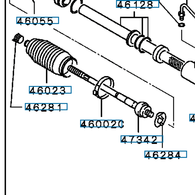 Hovedbilde Bellows Steering Gear, OEM Evo 4-9, MB501711 (46023)