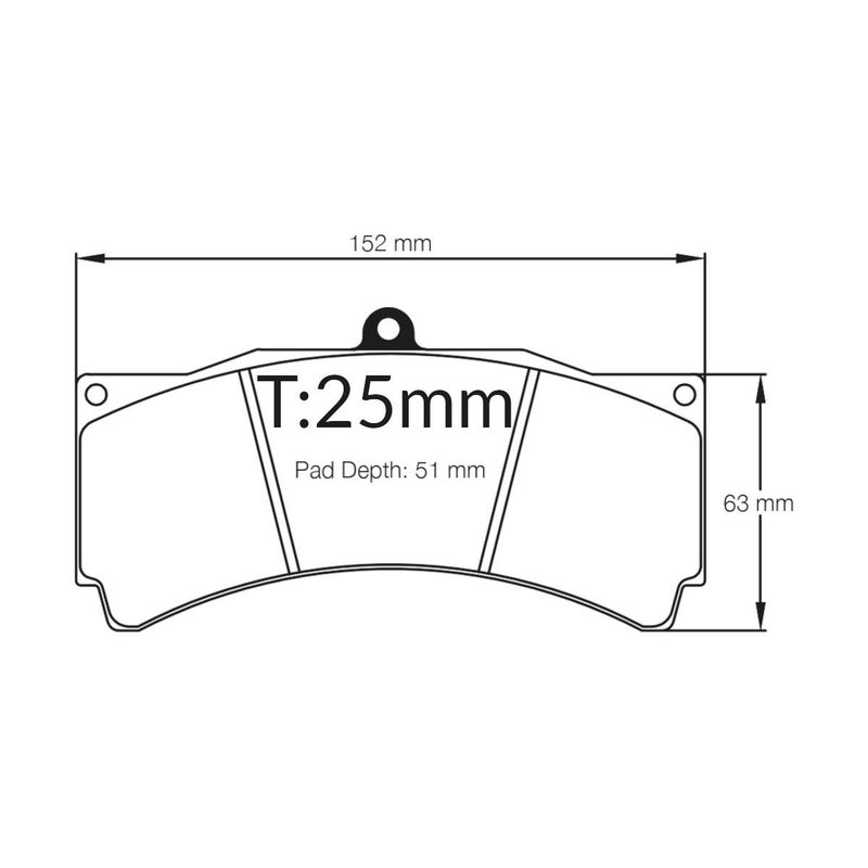 Pagid Bremsekloss, BMW, Alcon/AP Racing, 25mm tykk. PA1538-RST3
