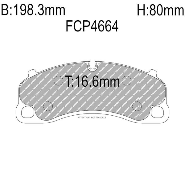 Hovedbilde Bremseklosser, Foran, Porsche GT3, stål skive, FCP4664-
