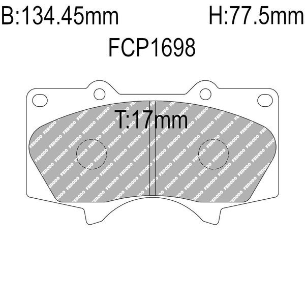 Hovedbilde Bremseklosser Foran Mitsubishi/Toyota/Lexus/Landrover, BRFCP1698