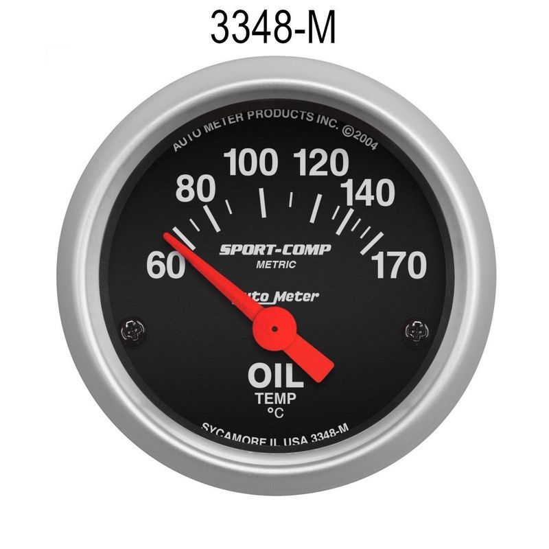 Oljetemp. instrument, Autometer Sport-Comp 52mm, 60-170'. AM3348