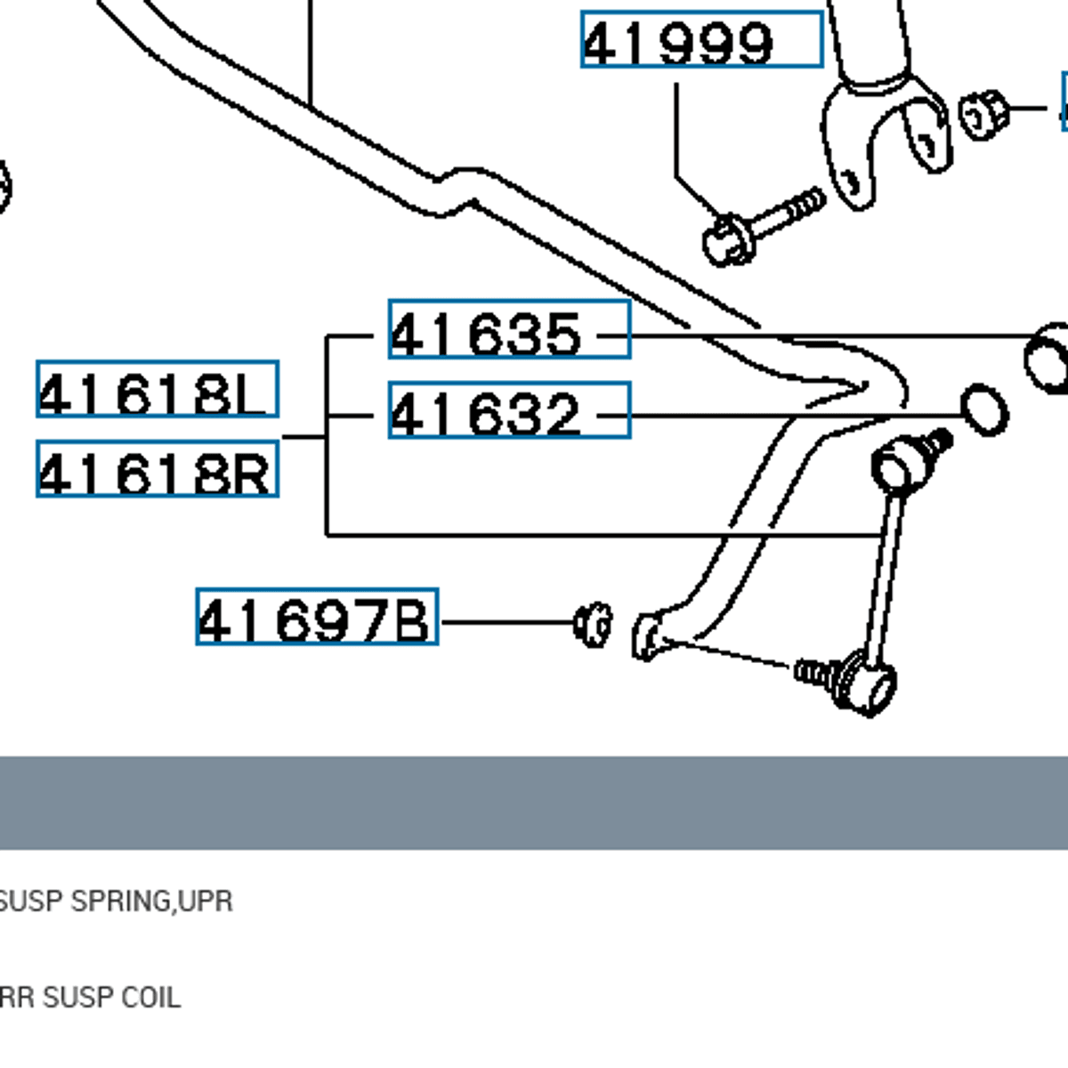 Link, RR susp stabilizer bar, RR, OEM Mitsubishi Evo 4-9, 4056A028 (41618R)