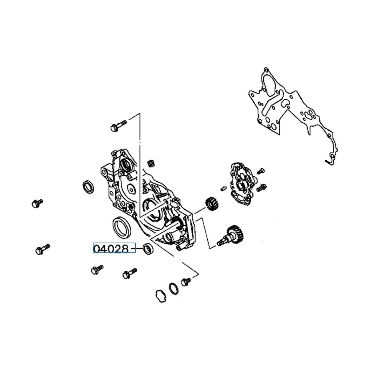 Simmring oljepumpe ud.30mm/id20mm, Evo 4-9, MD365697