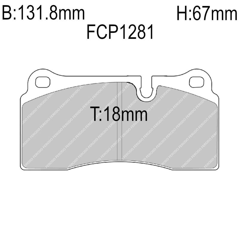 Bremsekloss, Brembo, Audi R8, BMW M2, Skyline, FCP1281-